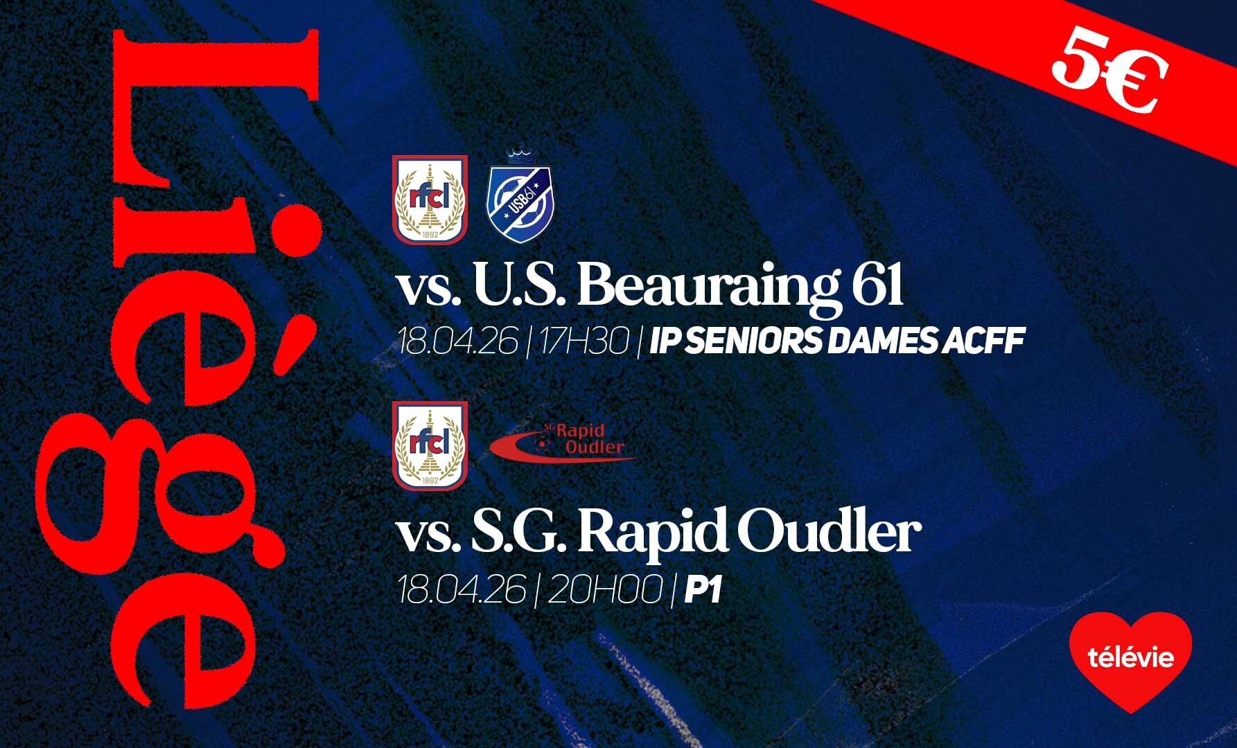 Dames | Matchs Télévie le 18/04